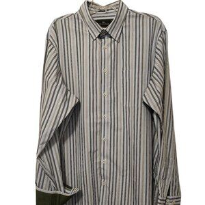 Marks & Spencer Collezione Button down Shirt Men`s XXL Multi Stripped